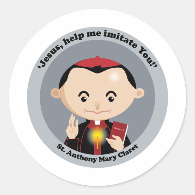 Sticker Rond St. Anthony Mary Claret (Devant)