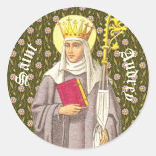 Sticker Rond St. Audrey (Etheldreda) (P 003)