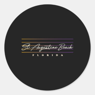 Sticker Rond St Augustine Style Floride