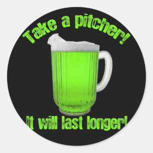 Sticker Rond St Broc de bière du jour du paddy