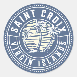 Sticker Rond St Croix U.S. Virgin Islands Voyage Souvenir