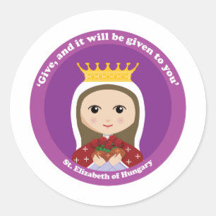 Sticker Rond St Elizabeth de la Hongrie