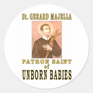 STICKER ROND ST. GERARD MAJELLA