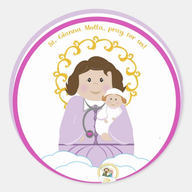 Sticker Rond St. Gianna Molla (Devant)