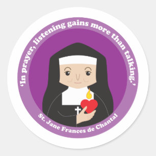 Sticker Rond St. Jane Frances de Chantal