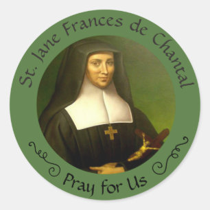 Sticker Rond St Jane Frances de Chantal Feast 12 août