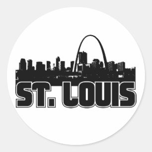 Sticker Rond St Louis Skyline