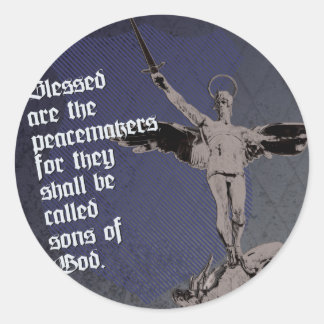 Sticker Rond St Michael - saint patron des policiers