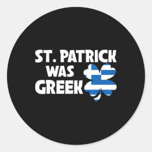 Sticker Rond St Patrick Était Le Drapeau Grec St patrick Patrio