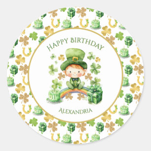 Sticker Rond St patrick Lucky One Premier Anniversaire