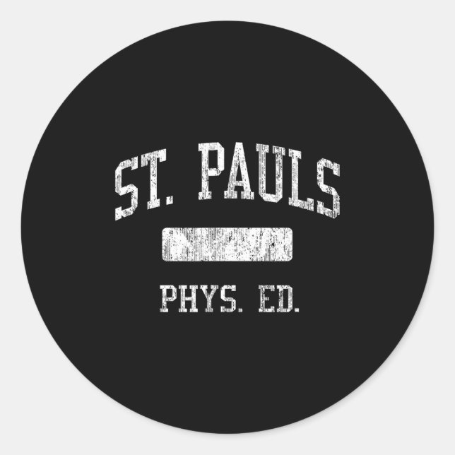 Sticker Rond St. Pauls High School Hs Saint Pauls Nc Phys Ed  (Devant)