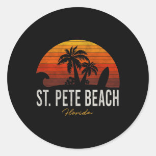 Sticker Rond St Pete Beach Floride Fl Palms Surf de vacances so