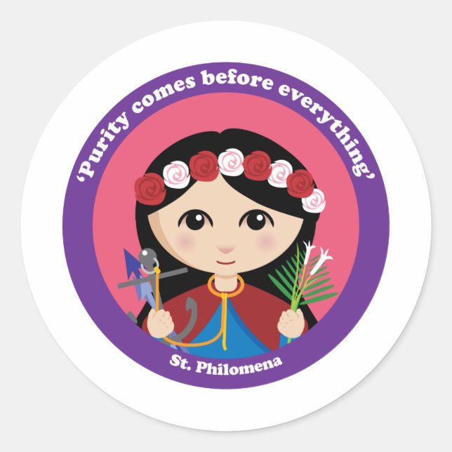 Sticker Rond St. Philomena (Devant)