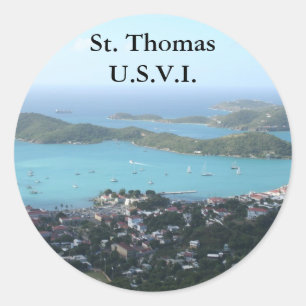 Sticker Rond St Thomas U.S.V.I.