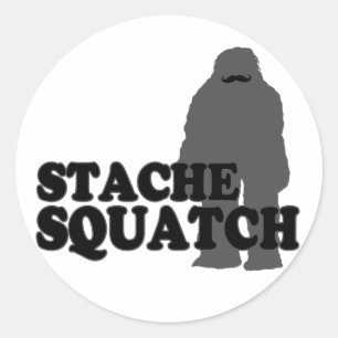 Sticker Rond Stache Squatch