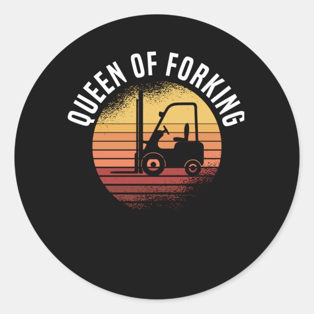Sticker Rond Stacker Driver Forklift Driver Stacker Dit : (Devant)