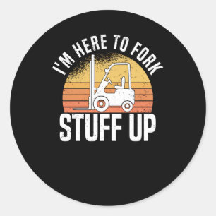 Sticker Rond Stacker Driver Forklift Driver Stacker Dit :