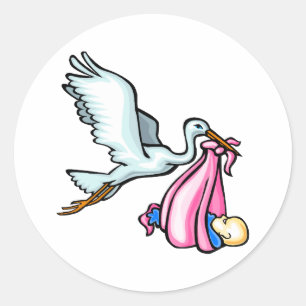 Sticker Rond Stacy Stork