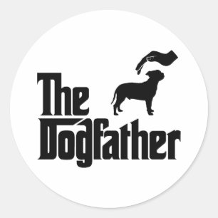 Sticker Rond Staffordshire Bull Terrier