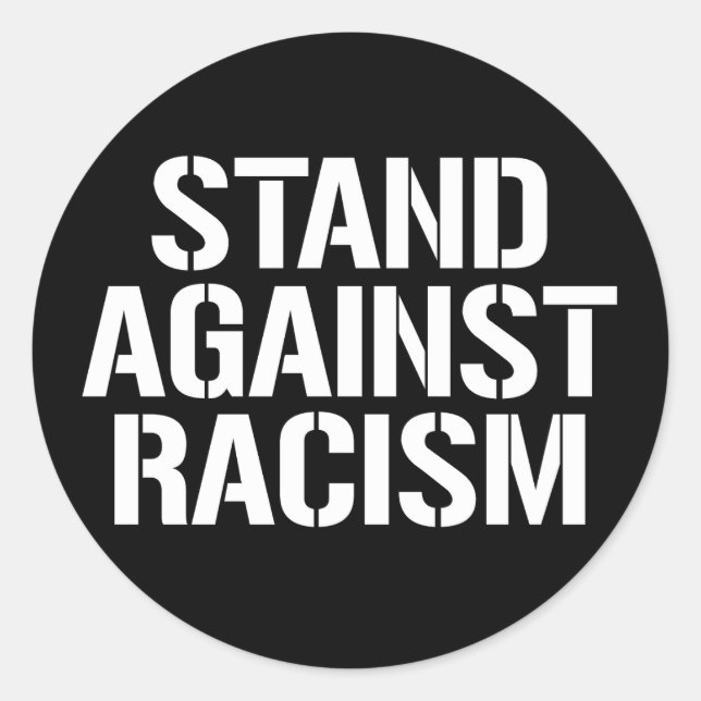 Sticker rond Stand Against Racisme Classic (Devant)