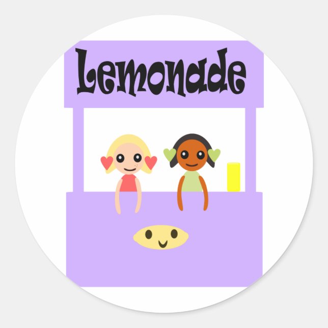 Sticker Rond Stand de citronnade (Devant)