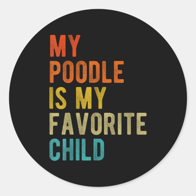 Sticker Rond Standard Toy Odle Mom Dad Dog Lover Funny Sarcasti (Devant)
