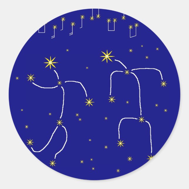 Sticker Rond Star Dance (Devant)