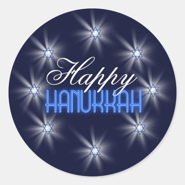 Sticker Rond Star de David Array Blue SDAB (Devant)