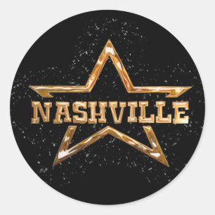 Sticker Rond Star de Nashville