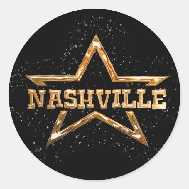 Sticker Rond Star de Nashville (Devant)