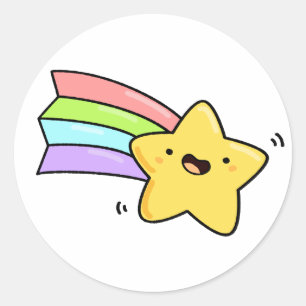 Sticker Rond Star de tir de Cute Kawaii