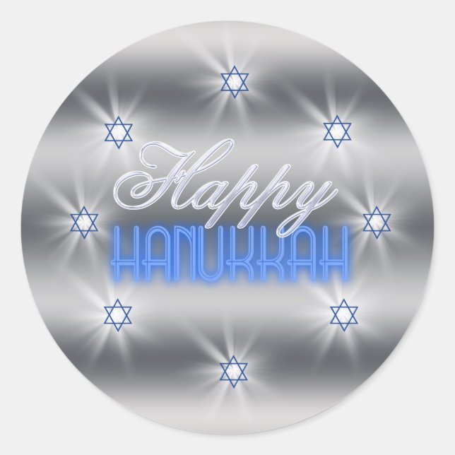 Sticker Rond Star of David Array Silver SDAX (Devant)