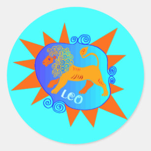 Sticker Rond Starburst Leo