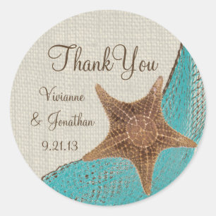 Sticker Rond Starfish et Netting