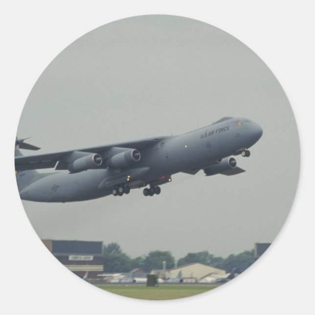 Sticker Rond Starlifter C-141B Lockheed (Devant)