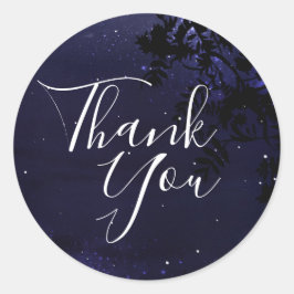 Sticker Rond Starry Night Celestial Enregistrer l'autocollant D