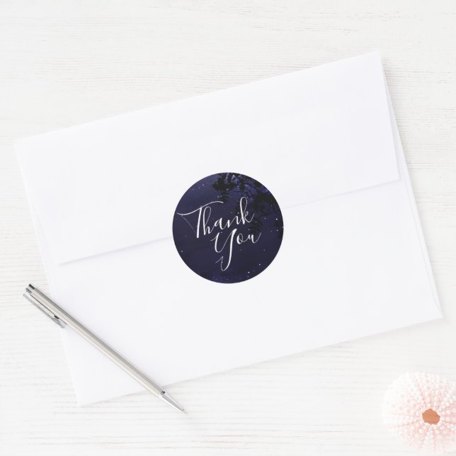 Sticker Rond Starry Night Celestial Enregistrer l'autocollant D (Enveloppe)