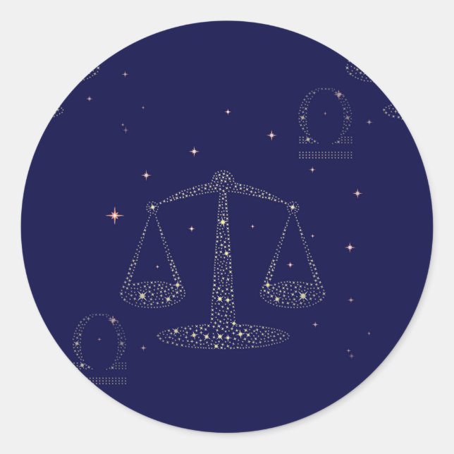 Sticker Rond stars libra (Devant)