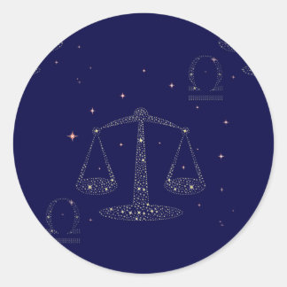 Sticker Rond stars libra