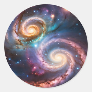 Sticker Rond Stars Spiral Galaxy