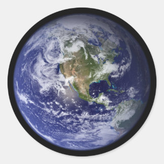 Sticker Rond Starship Earth