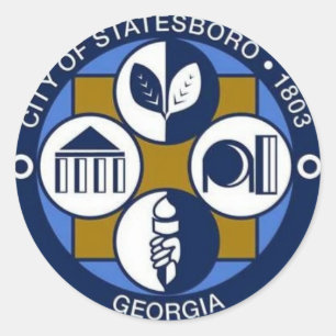 Sticker Rond Statesboro, Phoque de Géorgie