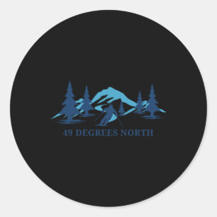 Sticker Rond Station de ski 49 Degrees North Washington Ski
