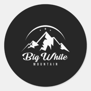 Sticker Rond Station de ski de Big White Mountain Canada Ski Sn