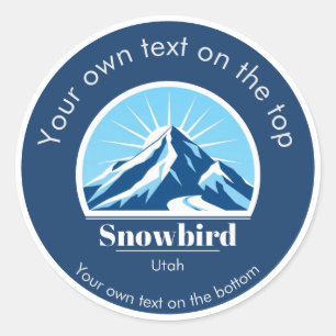 Sticker Rond Station de ski Snowbird Utah USA