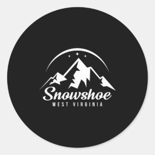 Sticker Rond Station de ski Snowshoe Virginie-Occidentale ski