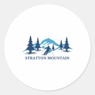 Sticker Rond Station de ski Stratton Mountain Vermont Ski Skieu