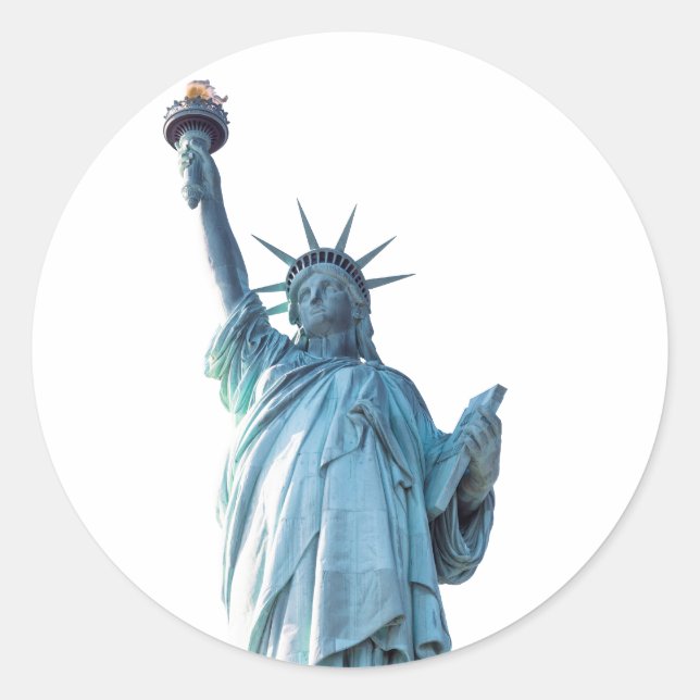 Sticker Rond Statue de la liberté (Devant)