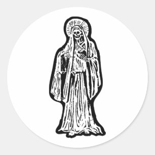 Sticker Rond Statue de Père Noël Muerte
