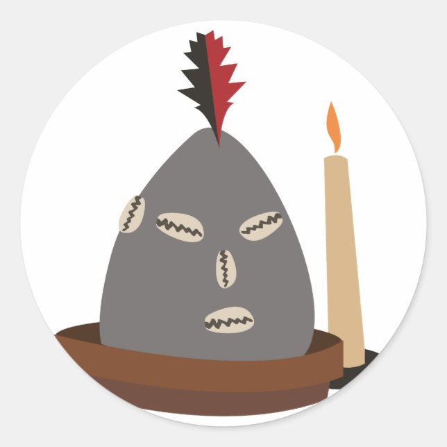 Sticker Rond Statue d'Elegua (Devant)